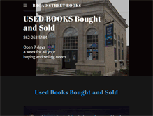 Tablet Screenshot of broadstreetbooks.com